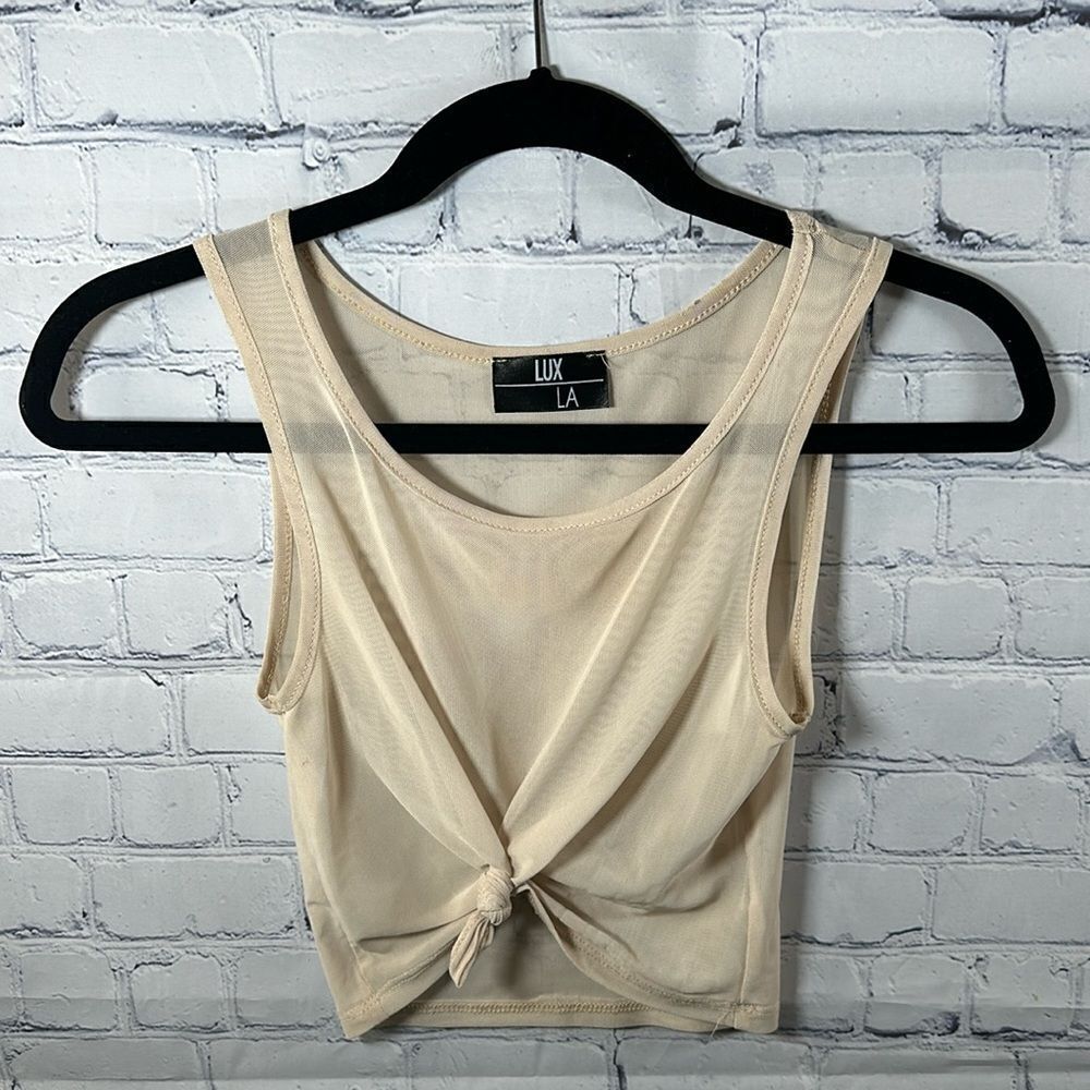 🌼 Lux LA Cream Crop Top - Size Small